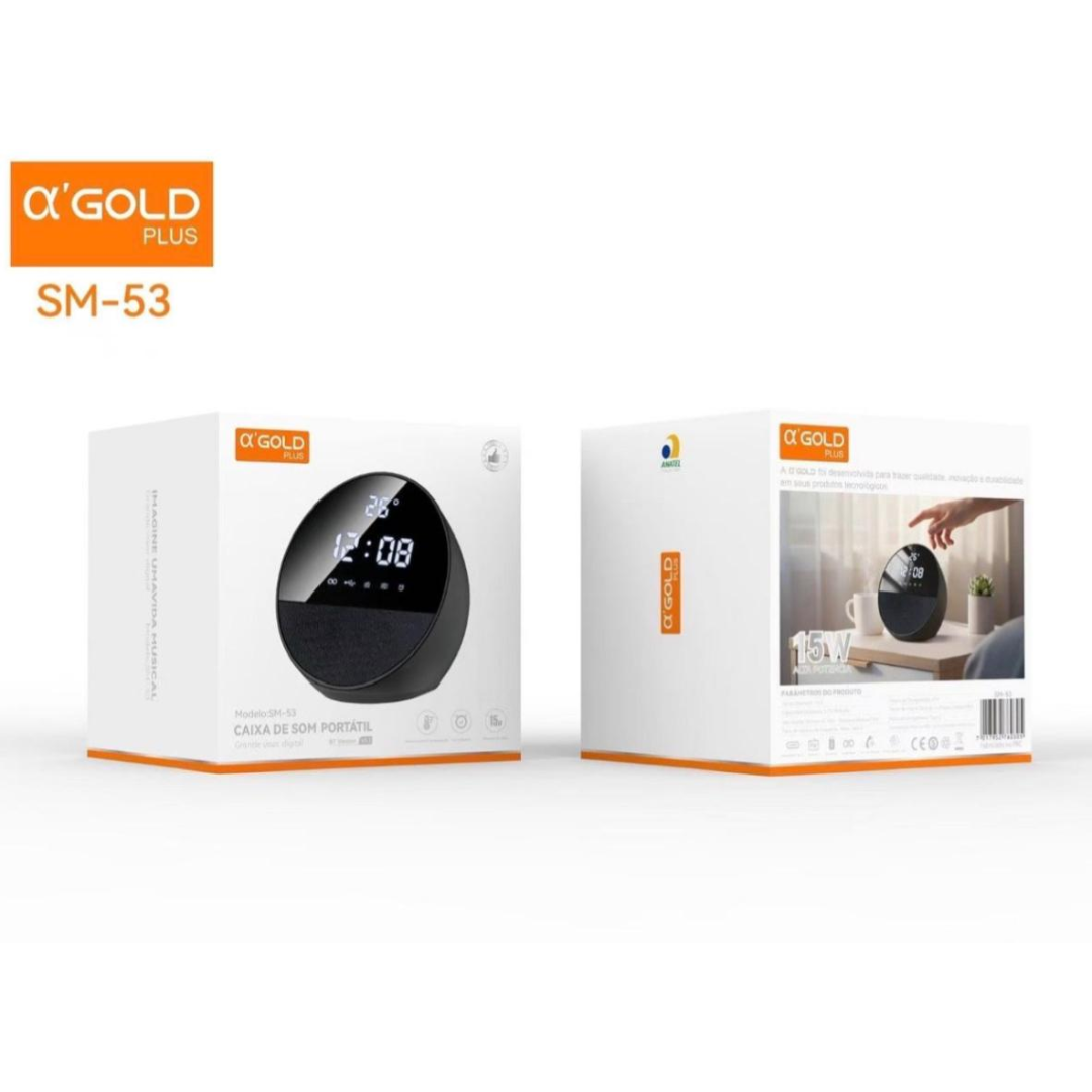 Parlante Bluetooth A’GOLD Plus con Reloj LED – SM-53
