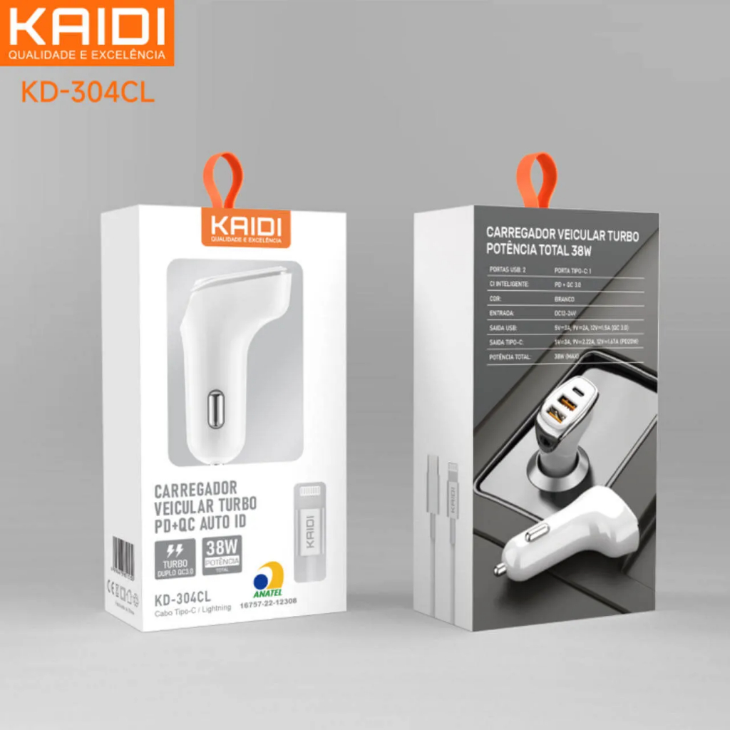 Cargador auto Kaidi Lightning
