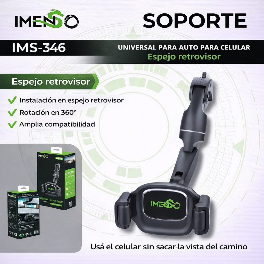 Soporte Auto IMENSO IMS-346 Espejo Retrovisor