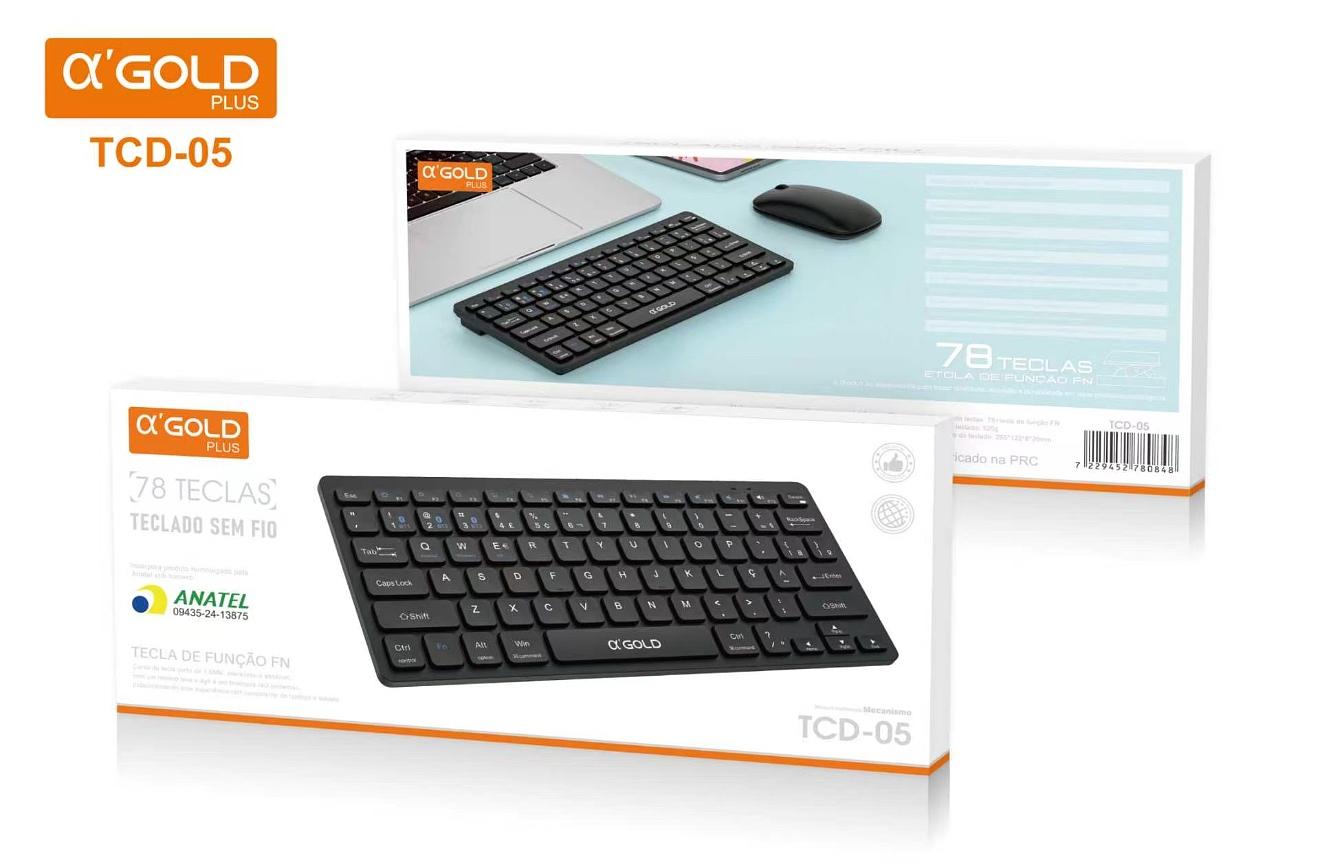Teclado Bluetooth Touchpad Slim TCD-05