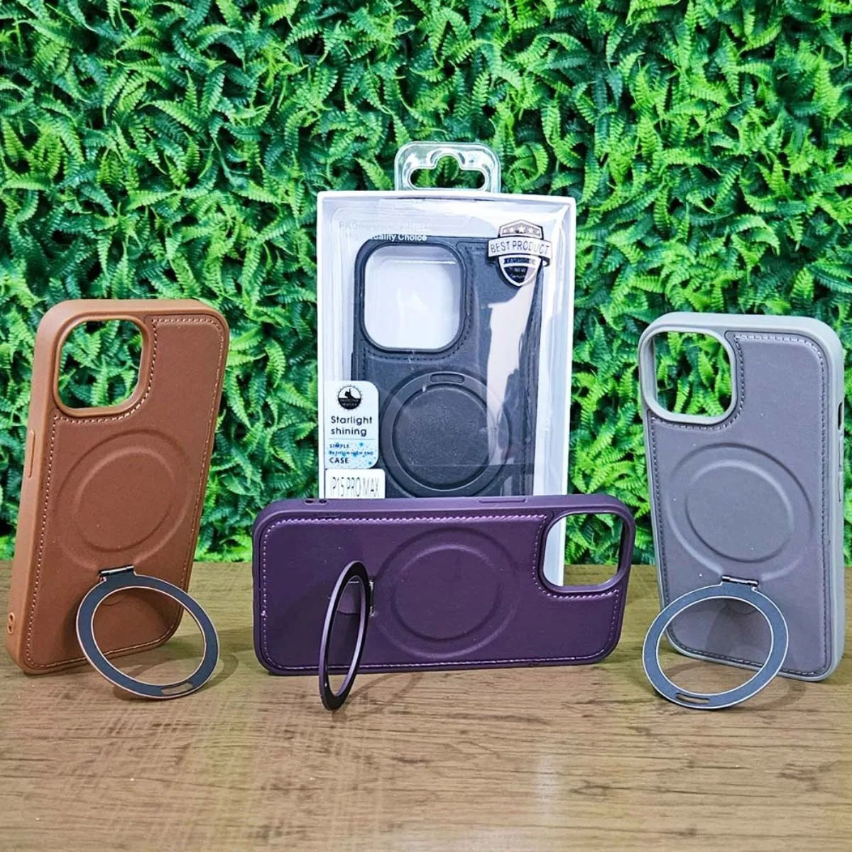 Case ejecutiva cuero con soporte