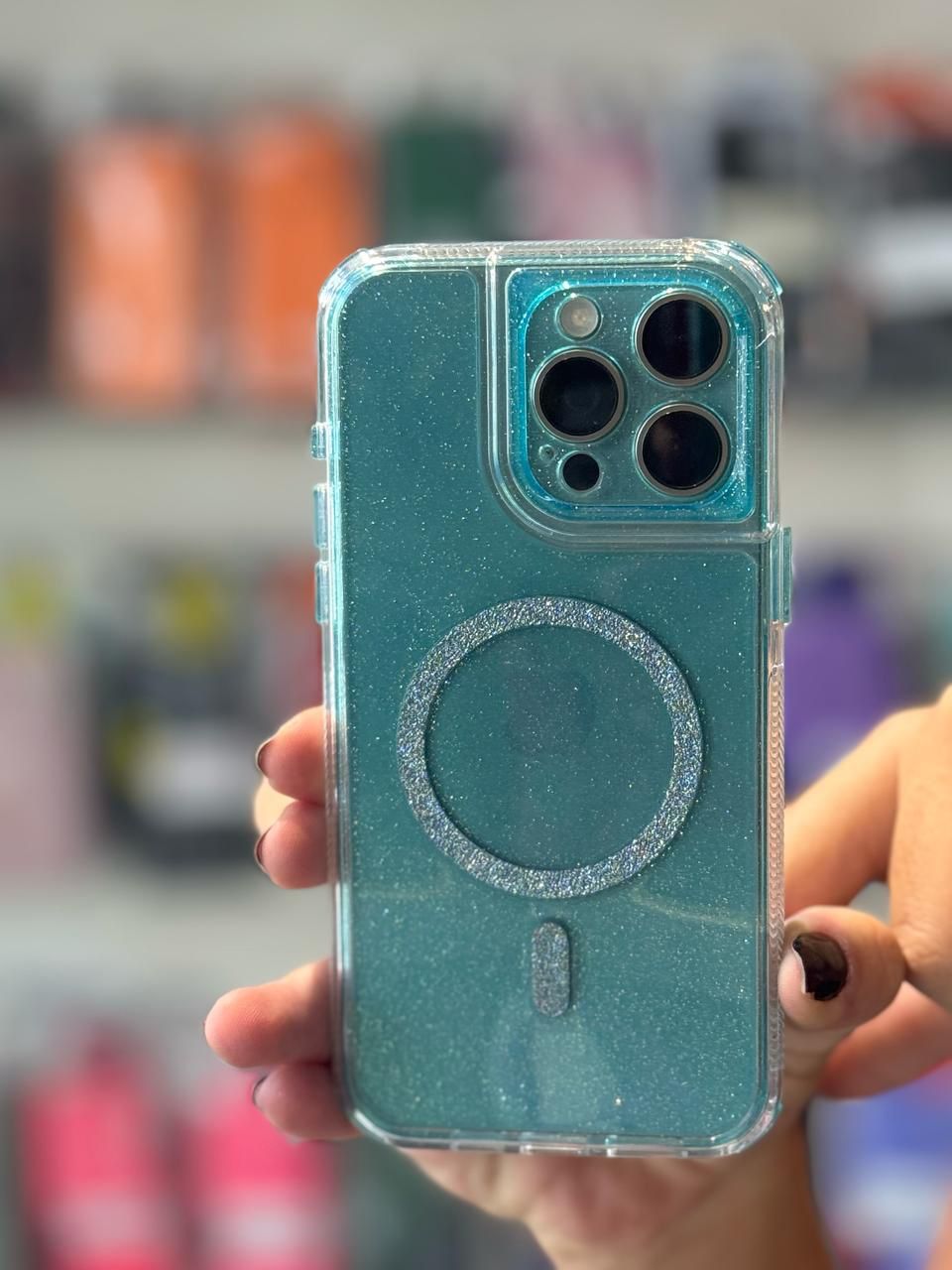 Funda explo con brillo y MagSafe