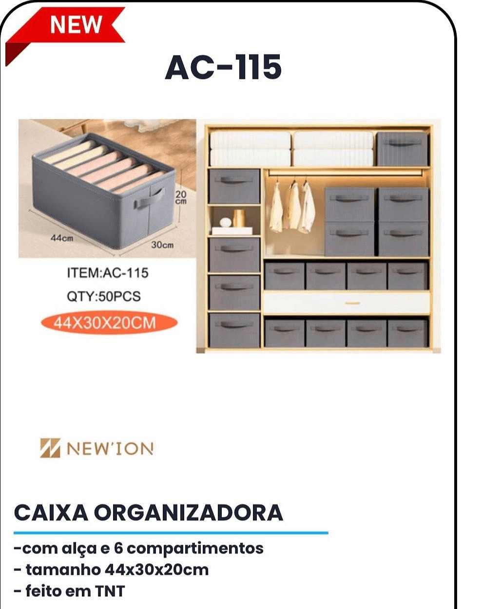 Caja organizadora 6 divisiones - ABAB