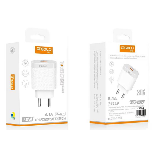 Cargador A’GOLD Pro 30W 6.1A Turbo USB-A + USB-C Dual