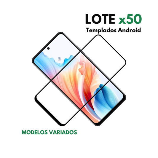 LOTE x50 VIDRIOS TEMPLADOS ANDROID