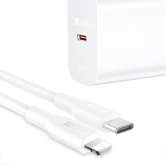 Cargador 1HORA 20W Usb-C+ Cable 1HORA Type-C - Lightning
