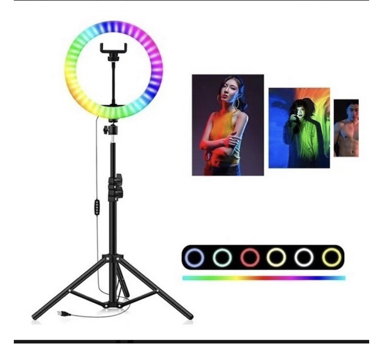 Aro de Luz 14” 35cm + Tripode de 2m