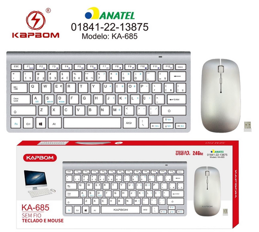 Kit teclado + mouse minimalista