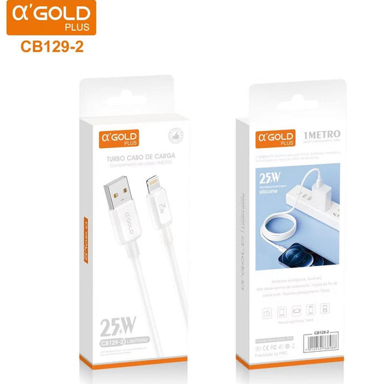 Cable de Carga 25W USB a Lightning 1 Metro a’Gold CB129-2