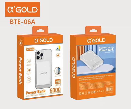Power Bank Magnético 5000mAh 7.5W a’Gold BTE-06A