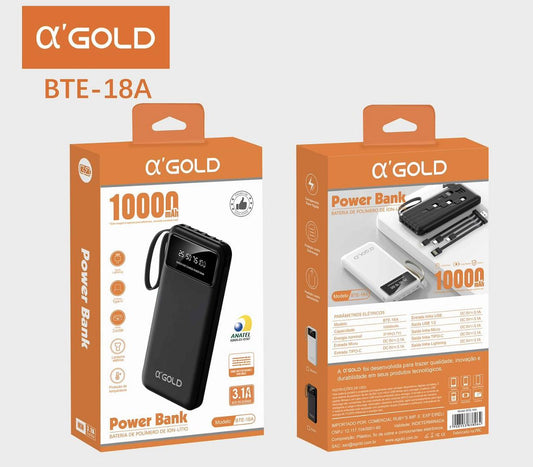 Power Bank 10000mAh 3.1A con Display LED a’Gold BTE-18A