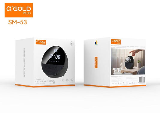 Parlante Bluetooth con Reloj LED y Temperatura a’Gold SM-53