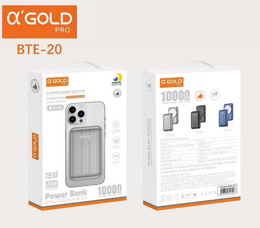 Power Bank Magnético 10000mAh 15W / 20W a’Gold BTE-20