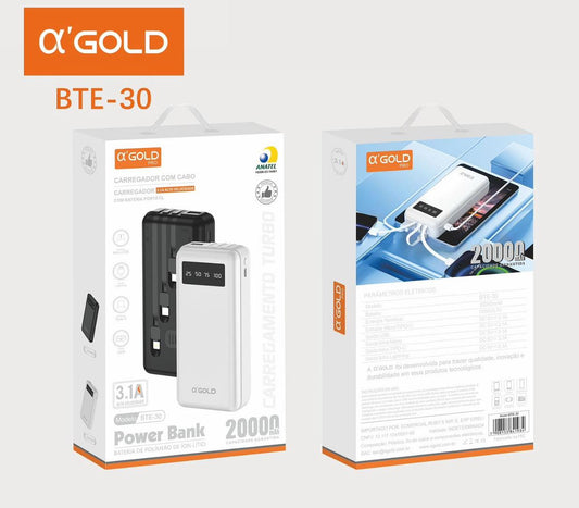 Power Bank 3.1A 20000mAh con Display Digital a’Gold BTE-30