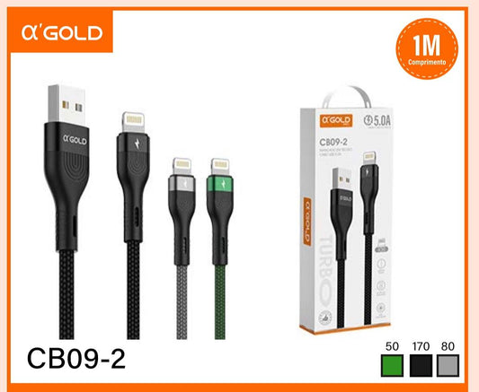 Cable Turbo 5.0A USB a Lightning a’Gold CB09-2