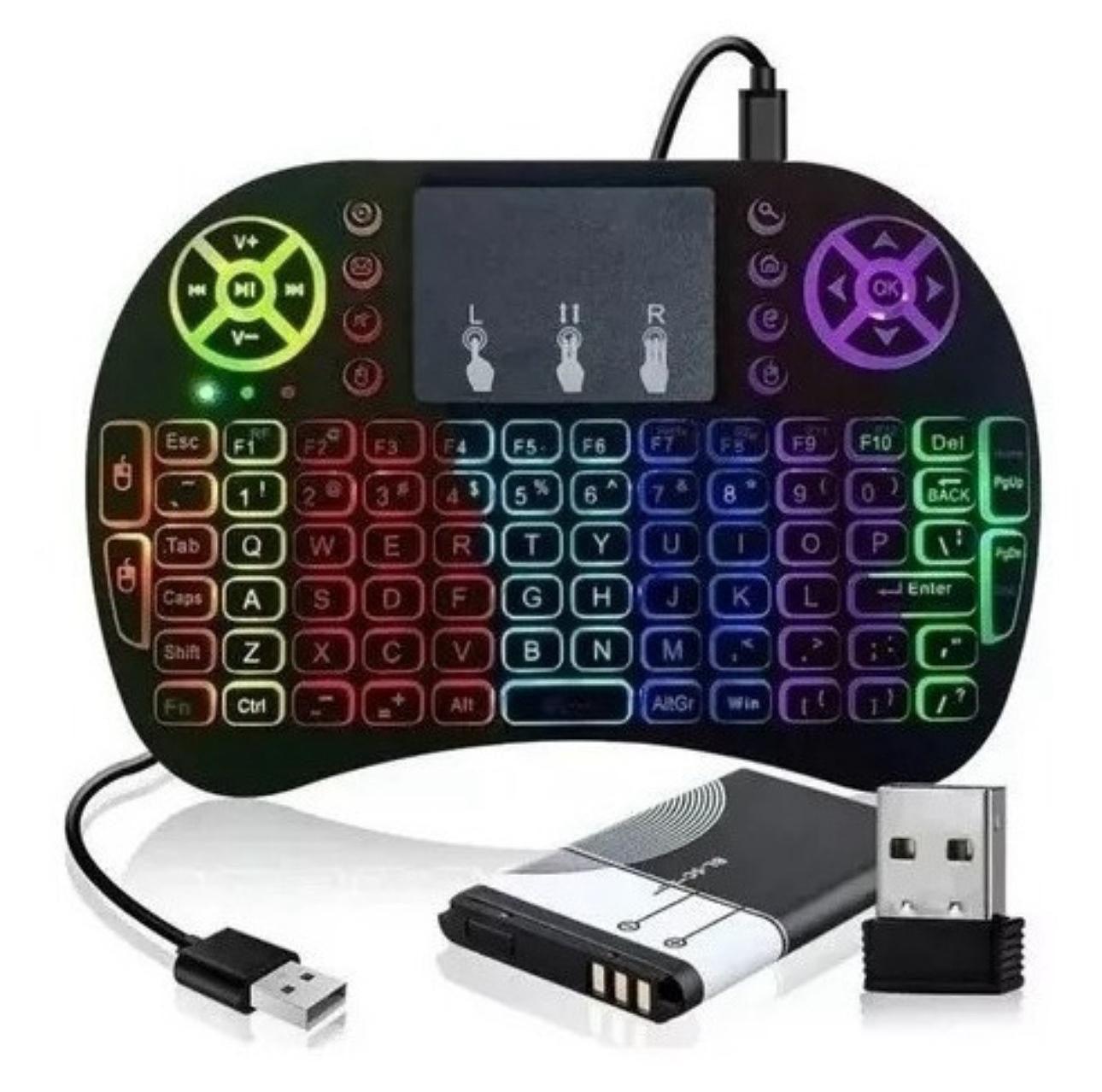 Mini Teclado TV Wireless Touch - ABAB