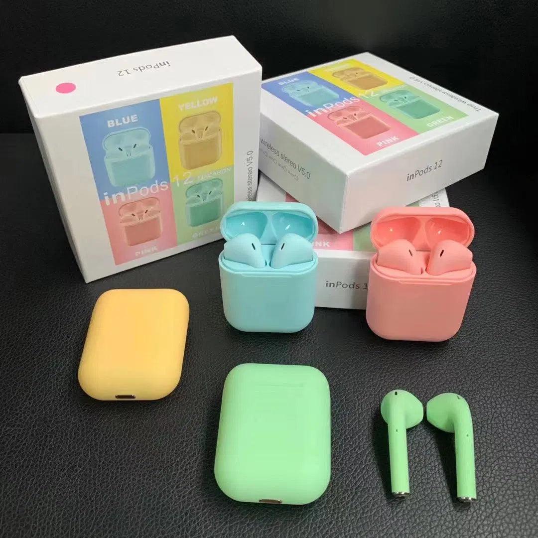 Auriculares Bluetooth i12 de colores - ABAB