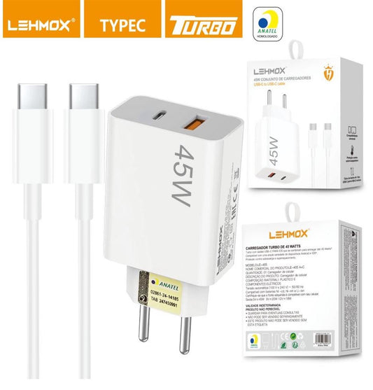 Cargador Turbo 45W USB-C/C