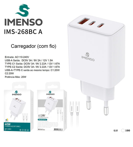 CARGADOR C-C TURBO 60W IMENSO IMS-268BC
