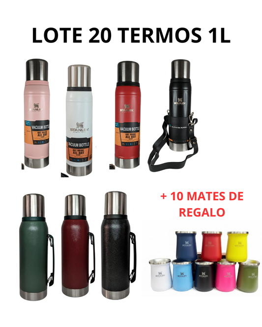 LOTE 20 TERMOS STANLEY 1L