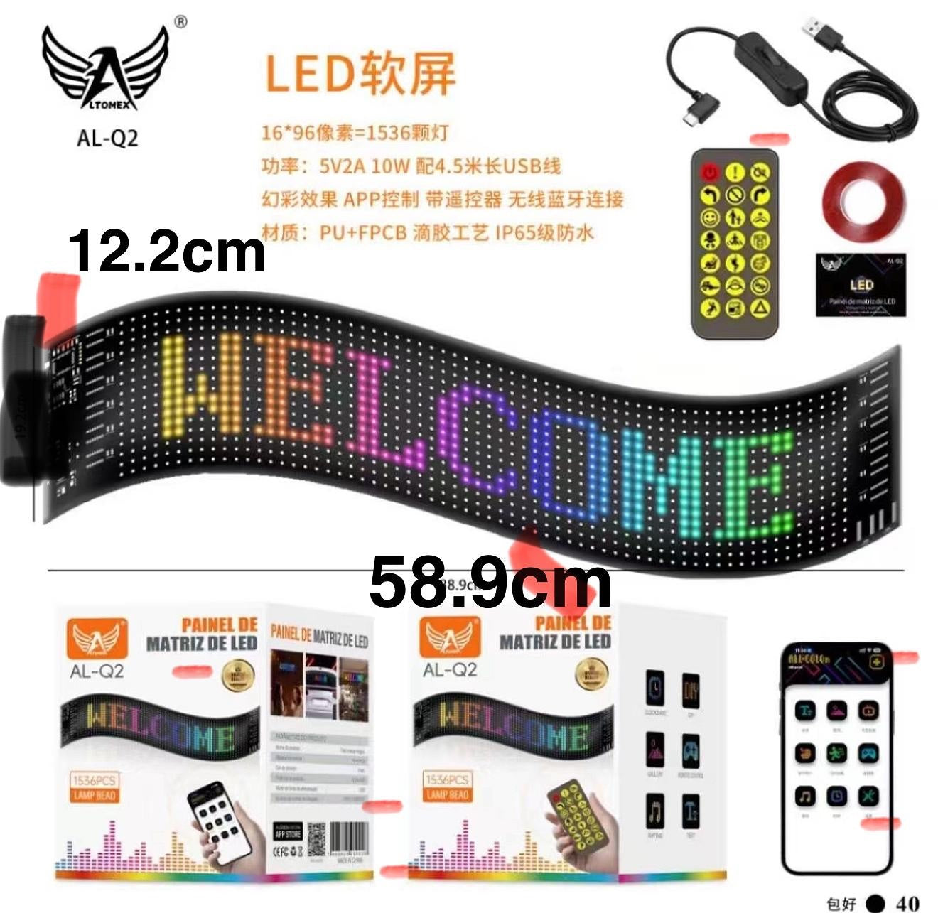 Panel digital de pixel para personalizar con app