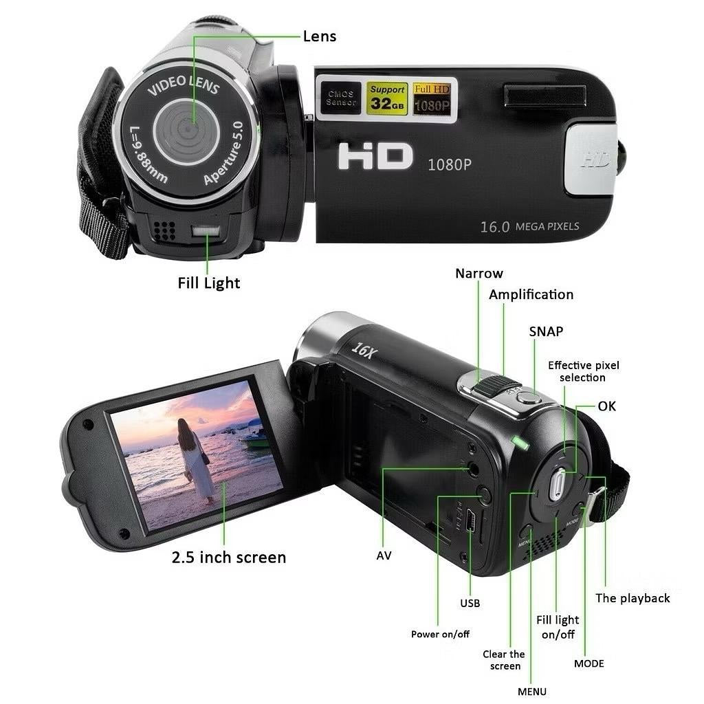 Camara filmadora digital hd 128gb alta calidad