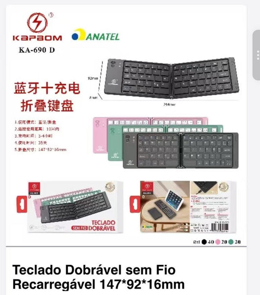 Teclado plegable Bluetooth
