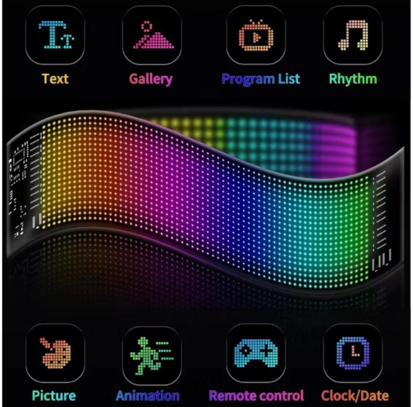 Panel digital de pixel para personalizar con app