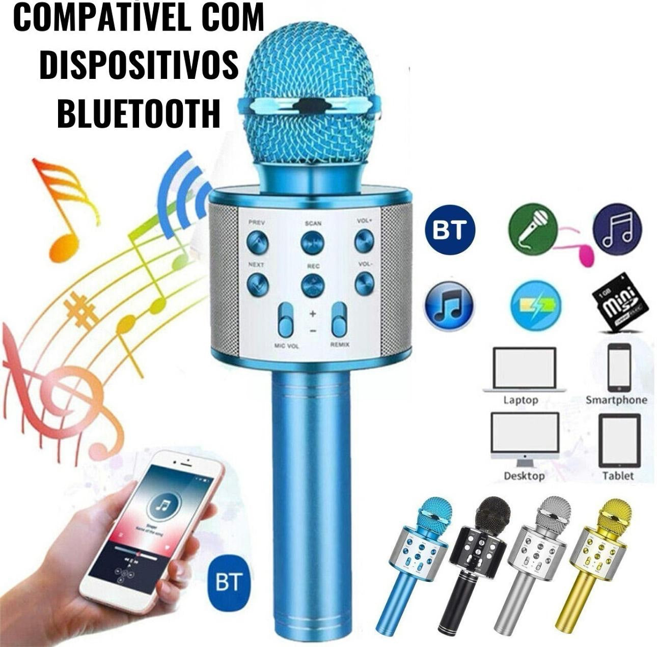 Microfono karaoke Bluetooth