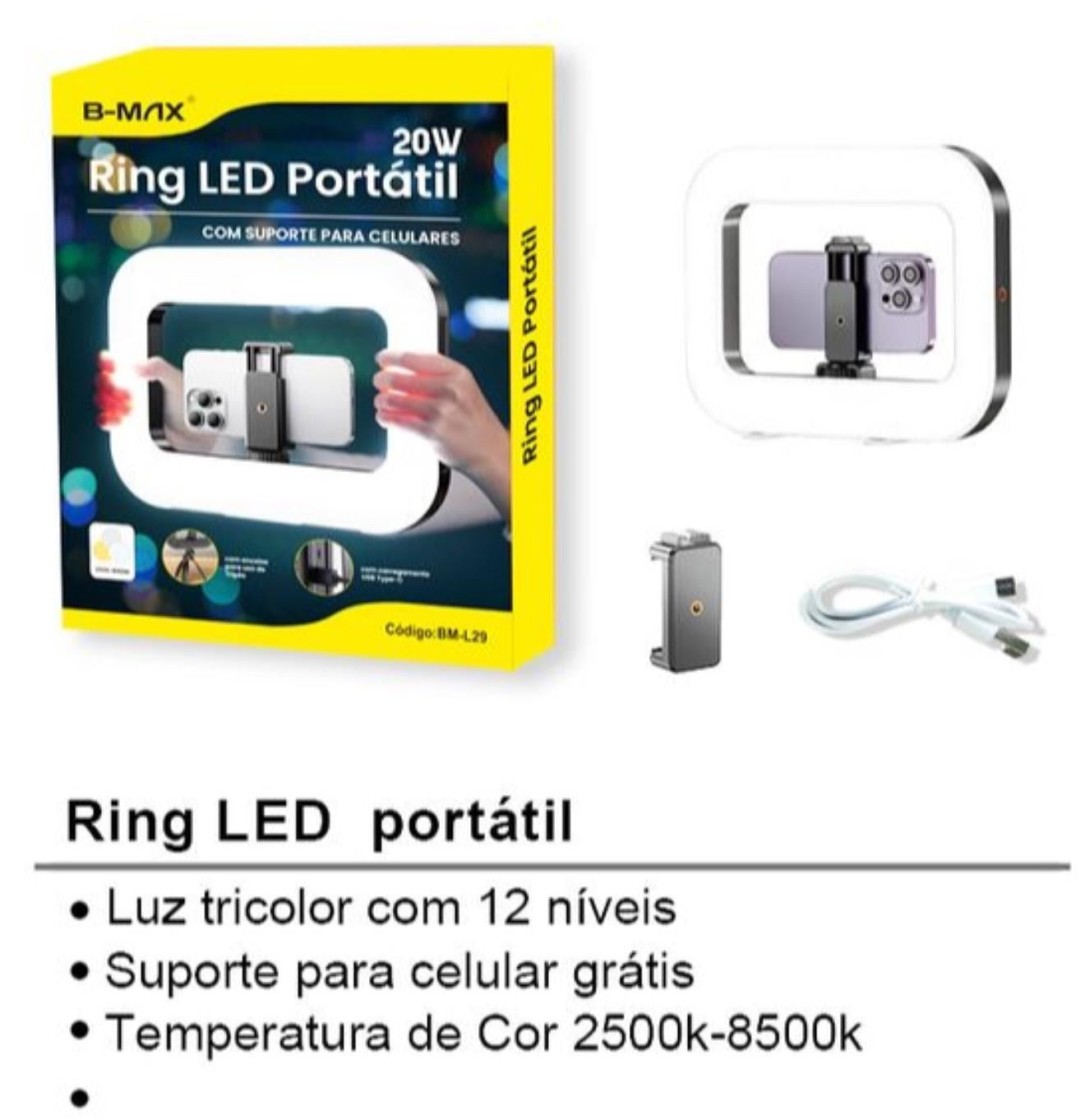 Ring Light LED Quadrado Professional